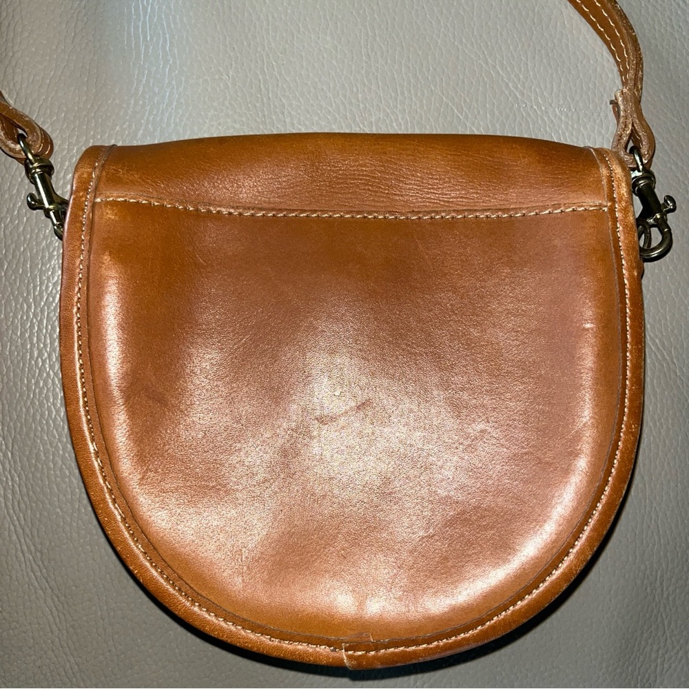 2 Leather Purses/ JG Hook & Unbranded Crossbody caramel/ brown flap over Vintage - Picture 14 of 16